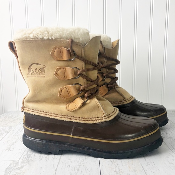 Sorel Caribou Tan Suede Insulated Snow Boots - Picture 2 of 8